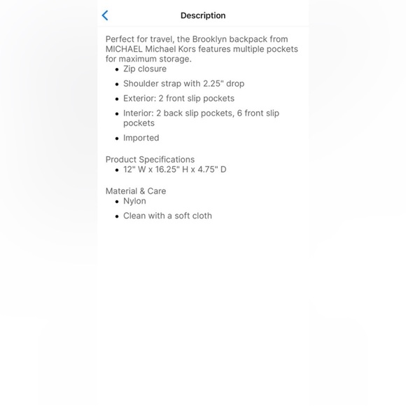 Micheal kors Backpack - Picture 6 of 6